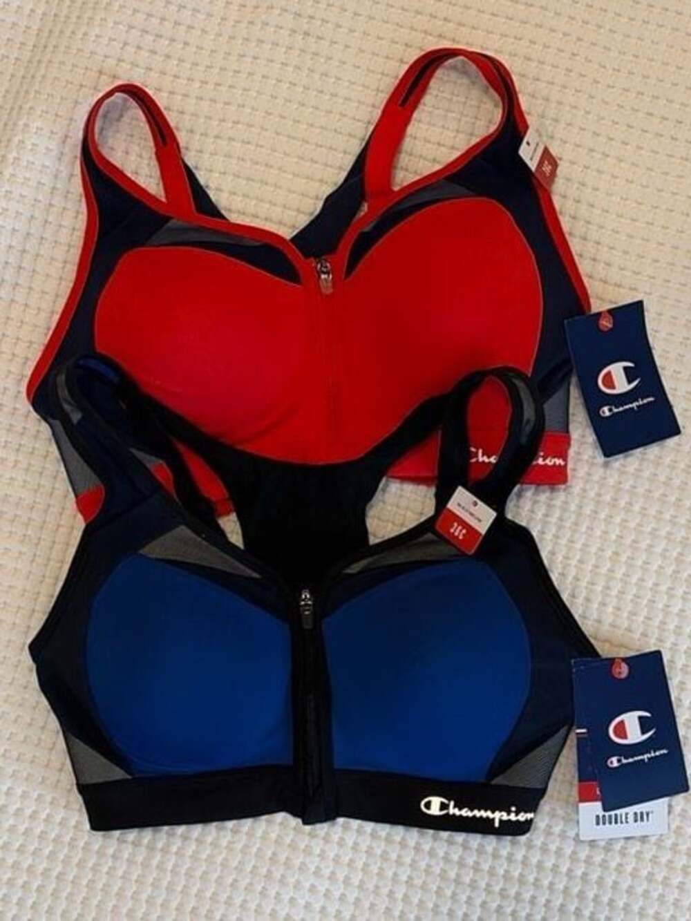 NWT Champion Motion Control Zip High Impact Sports Bra 2 pack Size 36C